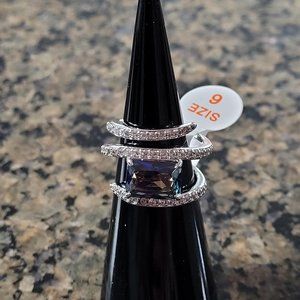 Bomb Party RBP6640 "Whimsical Wonders" Blue Rainbow Topaz Sz 6